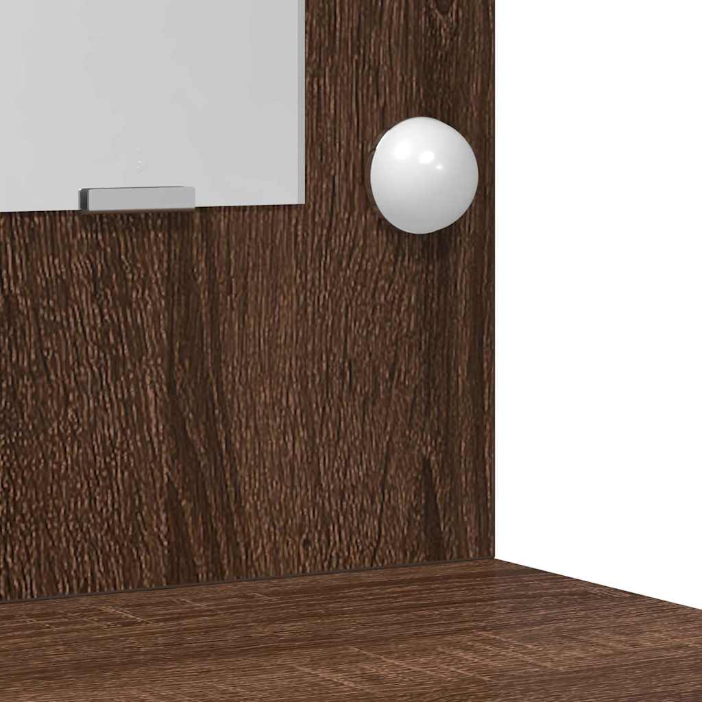 vidaXL Dressing Table Brown Oak 78.5 x 41 x 135 cm Engineered Wood
