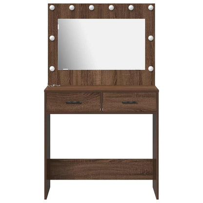vidaXL Dressing Table Brown Oak 78.5 x 41 x 135 cm Engineered Wood