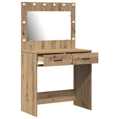 vidaXL Dressing Table Artisan Oak 78.5 x 41 x 135 cm Engineered Wood