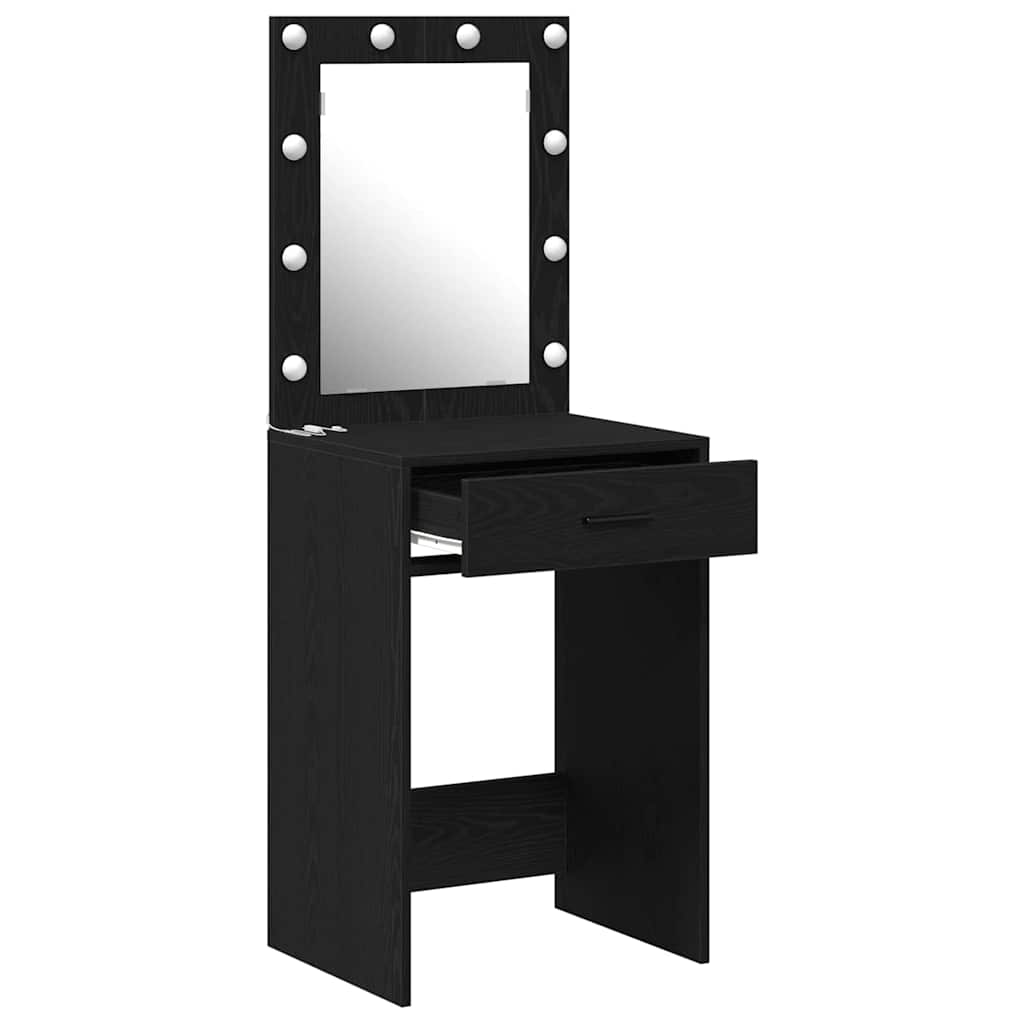 vidaXL Dressing Table Black Oak 50 x 41 x 135 cm Engineered Wood