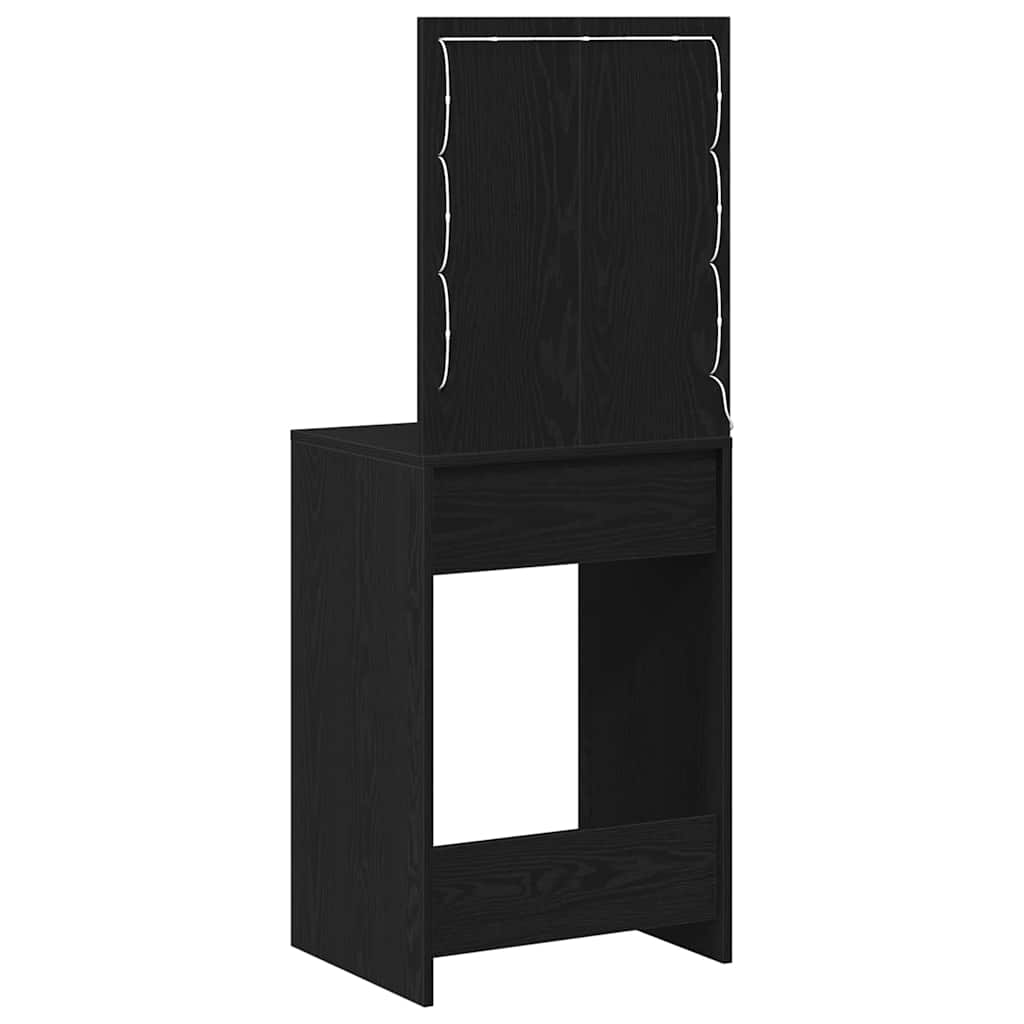 vidaXL Dressing Table Black Oak 50 x 41 x 135 cm Engineered Wood
