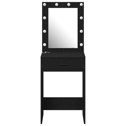 vidaXL Dressing Table Black Oak 50 x 41 x 135 cm Engineered Wood
