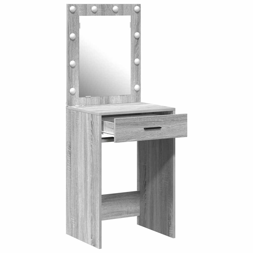 vidaXL Dressing Table Grey Sonoma 50 x 41 x 135 cm Engineered Wood