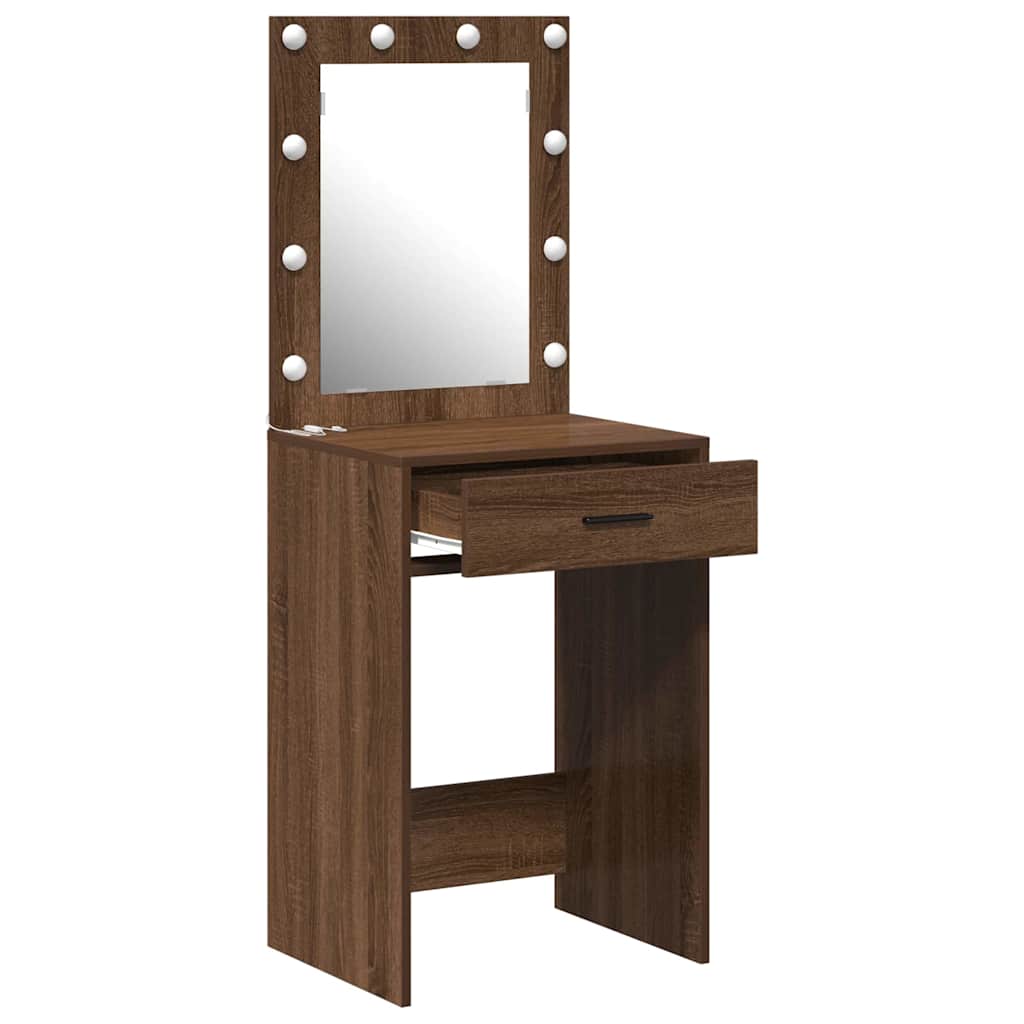 vidaXL Dressing Table Brown Oak 50 x 41 x 135 cm Engineered Wood