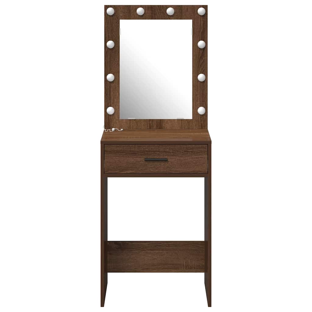 vidaXL Dressing Table Brown Oak 50 x 41 x 135 cm Engineered Wood