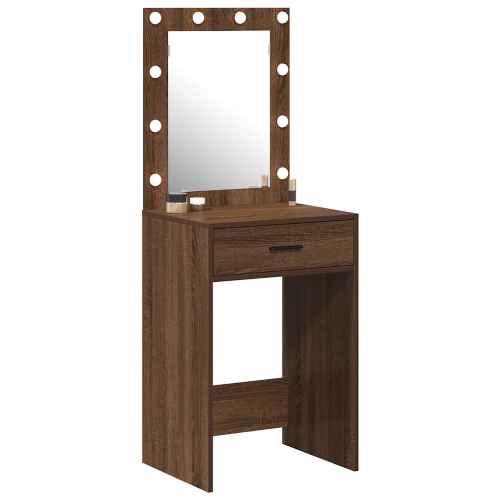 vidaXL Dressing Table Brown Oak 50 x 41 x 135 cm Engineered Wood
