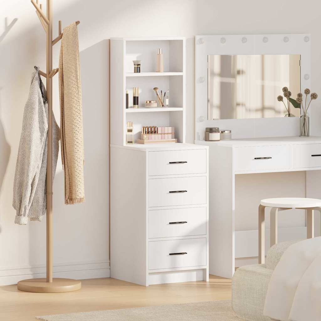 vidaXL Highboard White 40 x 41 x 135 cm Engineered Wood