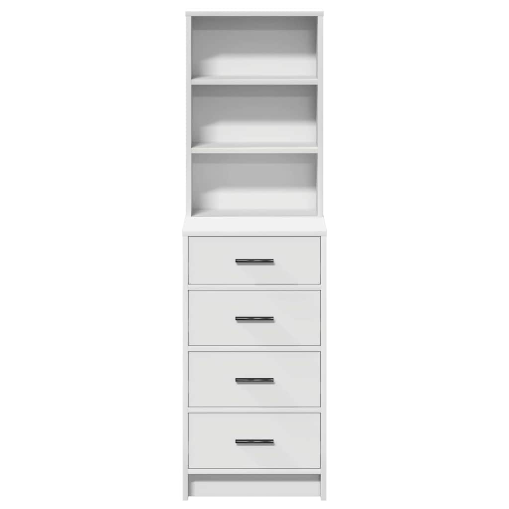 vidaXL Highboard with Drawer White 40 x 41 x 135 cm Engineered wood