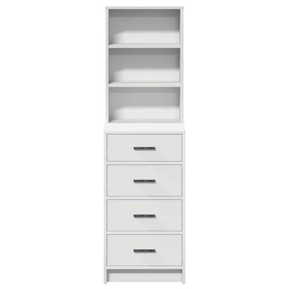 vidaXL Highboard with Drawer White 40 x 41 x 135 cm Engineered wood