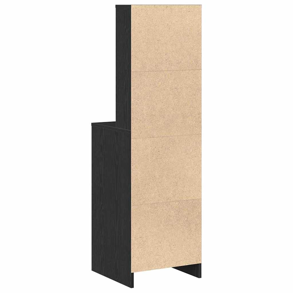 vidaXL Highboard Black oak 40 x 41 x 135 cm Engineered wood