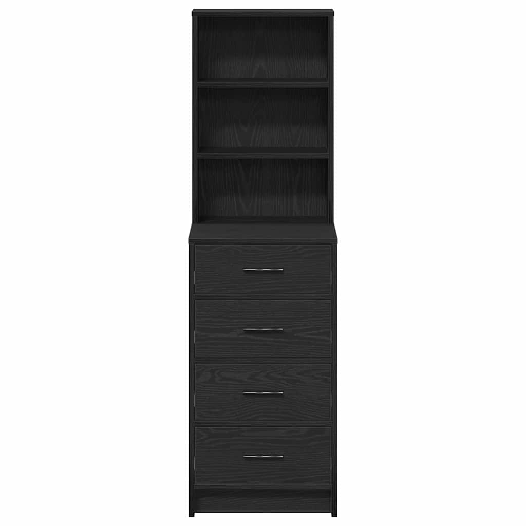 vidaXL Highboard Black oak 40 x 41 x 135 cm Engineered wood