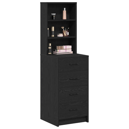 vidaXL Highboard Black oak 40 x 41 x 135 cm Engineered wood
