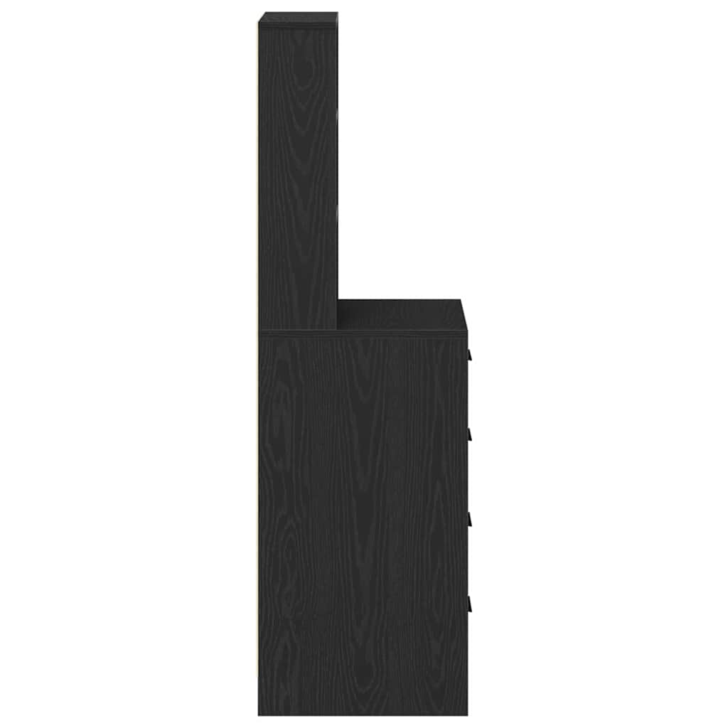 vidaXL Highboard Black oak 40 x 41 x 135 cm Engineered wood