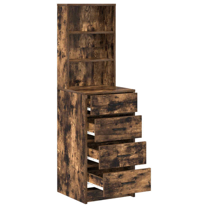 vidaXL Highboard Smoked oak 40 x 41 x 135 cm Engineered wood