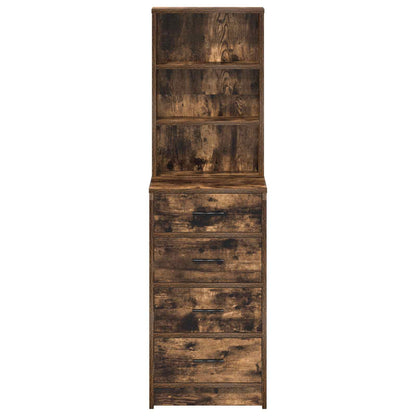 vidaXL Highboard Smoked oak 40 x 41 x 135 cm Engineered wood
