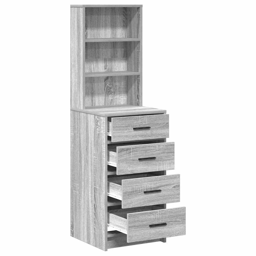 vidaXL Highboard Grey sonoma 40 x 41 x 135 cm Engineered wood