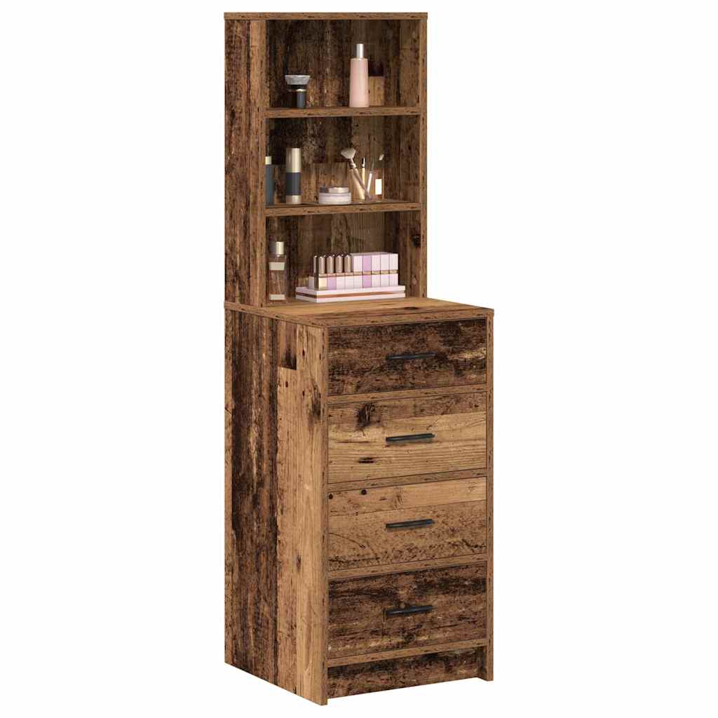 vidaXL Highboard with Drawer Old wood 40 x 41 x 135 cm Engineered wood