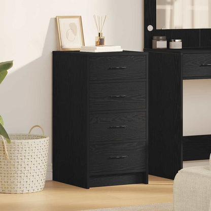vidaXL Sideboard with Drawer Black oak 40 x 41 x 75 cm Engineered wood