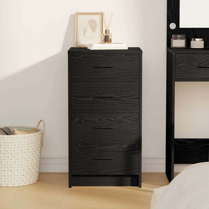 vidaXL Sideboard with Drawer Black oak 40 x 41 x 75 cm Engineered wood
