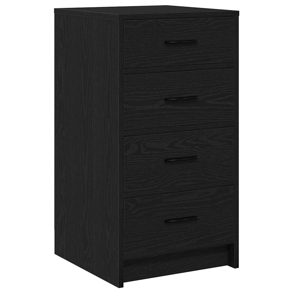 vidaXL Sideboard with Drawer Black oak 40 x 41 x 75 cm Engineered wood