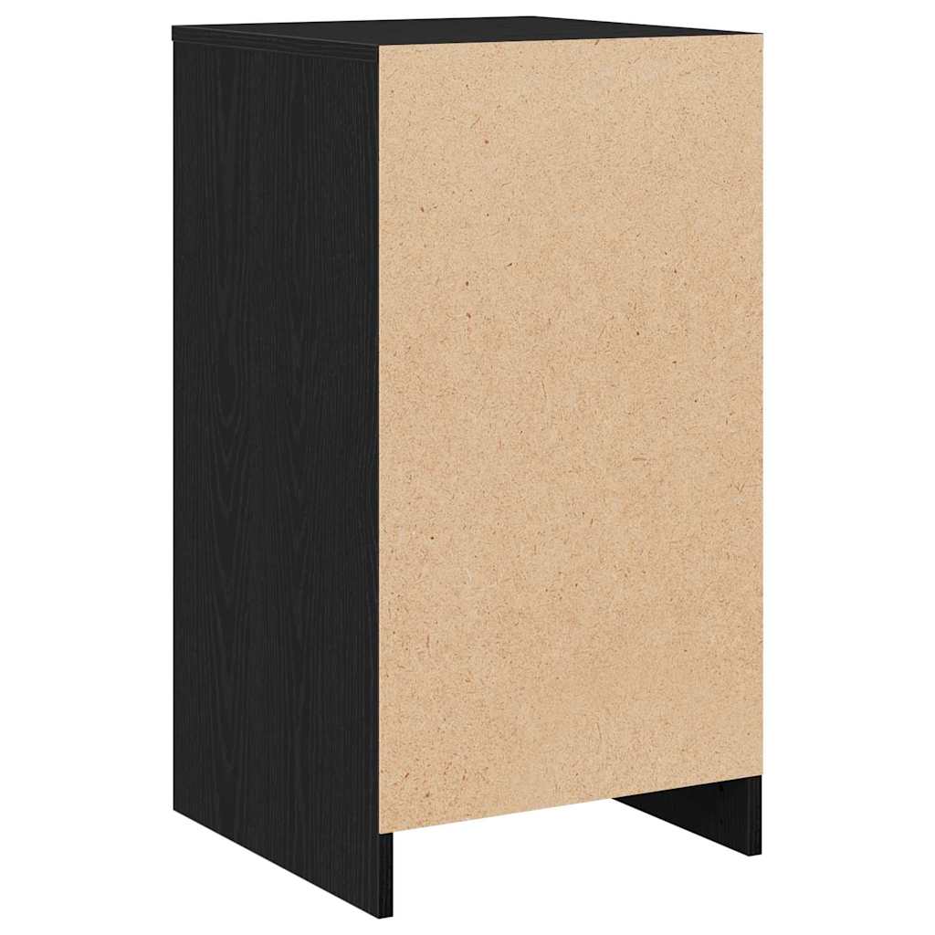 vidaXL Sideboard with Drawer Black oak 40 x 41 x 75 cm Engineered wood