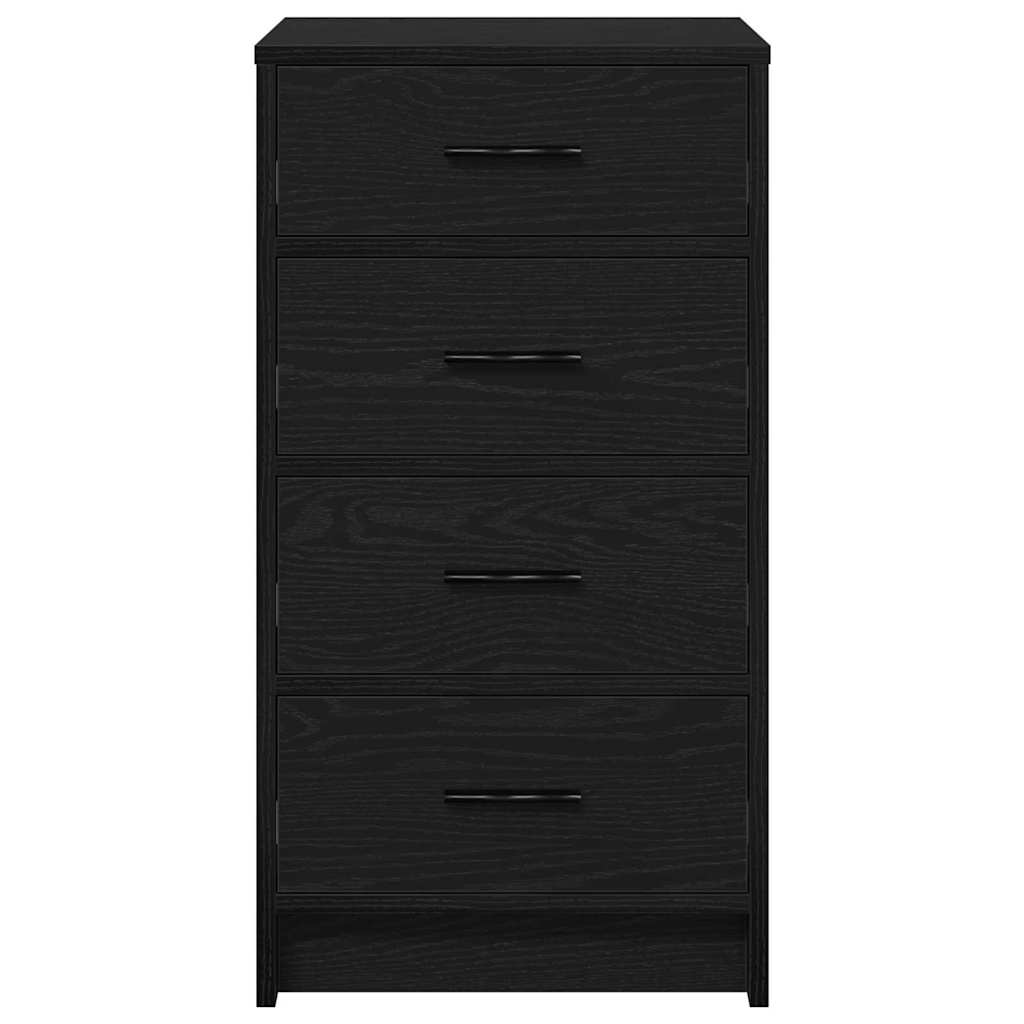 vidaXL Sideboard with Drawer Black oak 40 x 41 x 75 cm Engineered wood