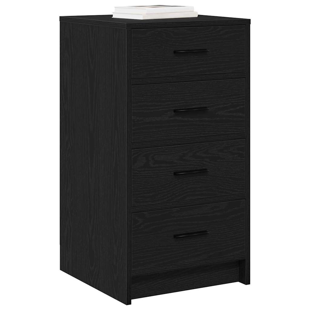 vidaXL Sideboard with Drawer Black oak 40 x 41 x 75 cm Engineered wood