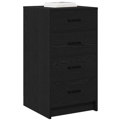 vidaXL Sideboard with Drawer Black oak 40 x 41 x 75 cm Engineered wood