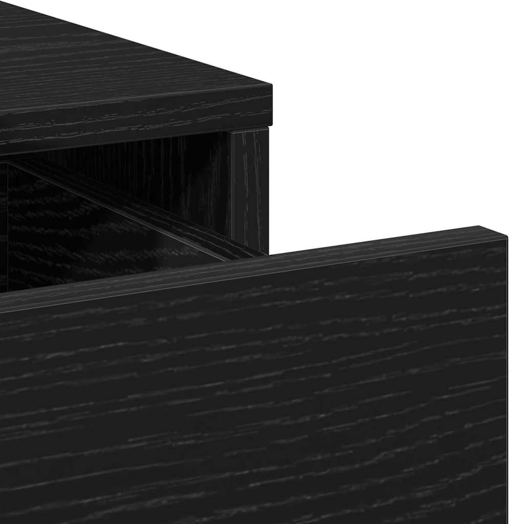 vidaXL Sideboard Black Oak 40 x 40.5 x 75 cm Engineered wood