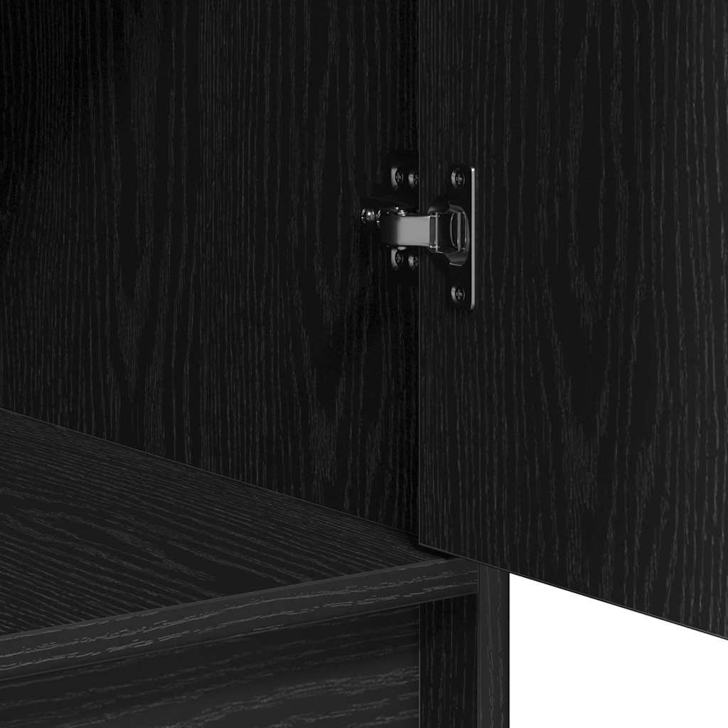 vidaXL Sideboard Black Oak 40 x 40.5 x 75 cm Engineered wood