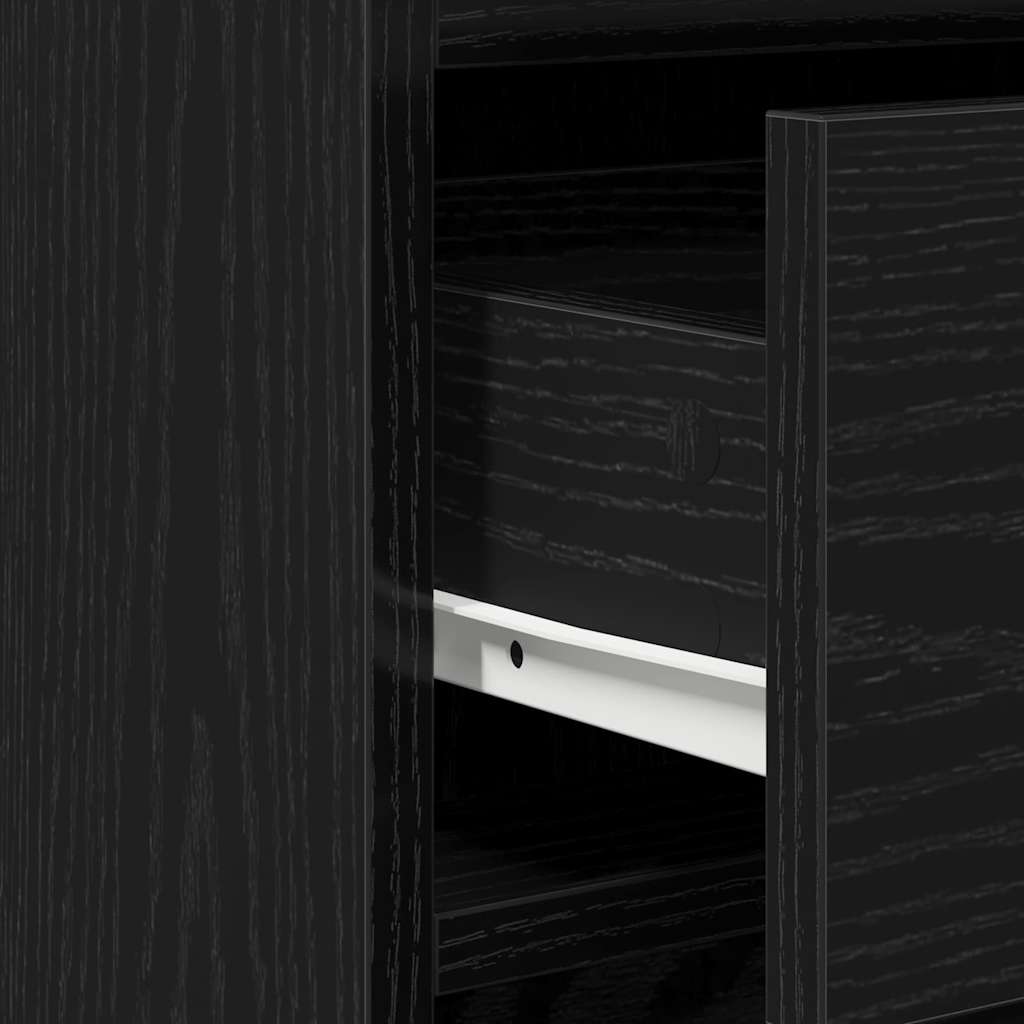 vidaXL Sideboard Black Oak 40 x 40.5 x 75 cm Engineered wood