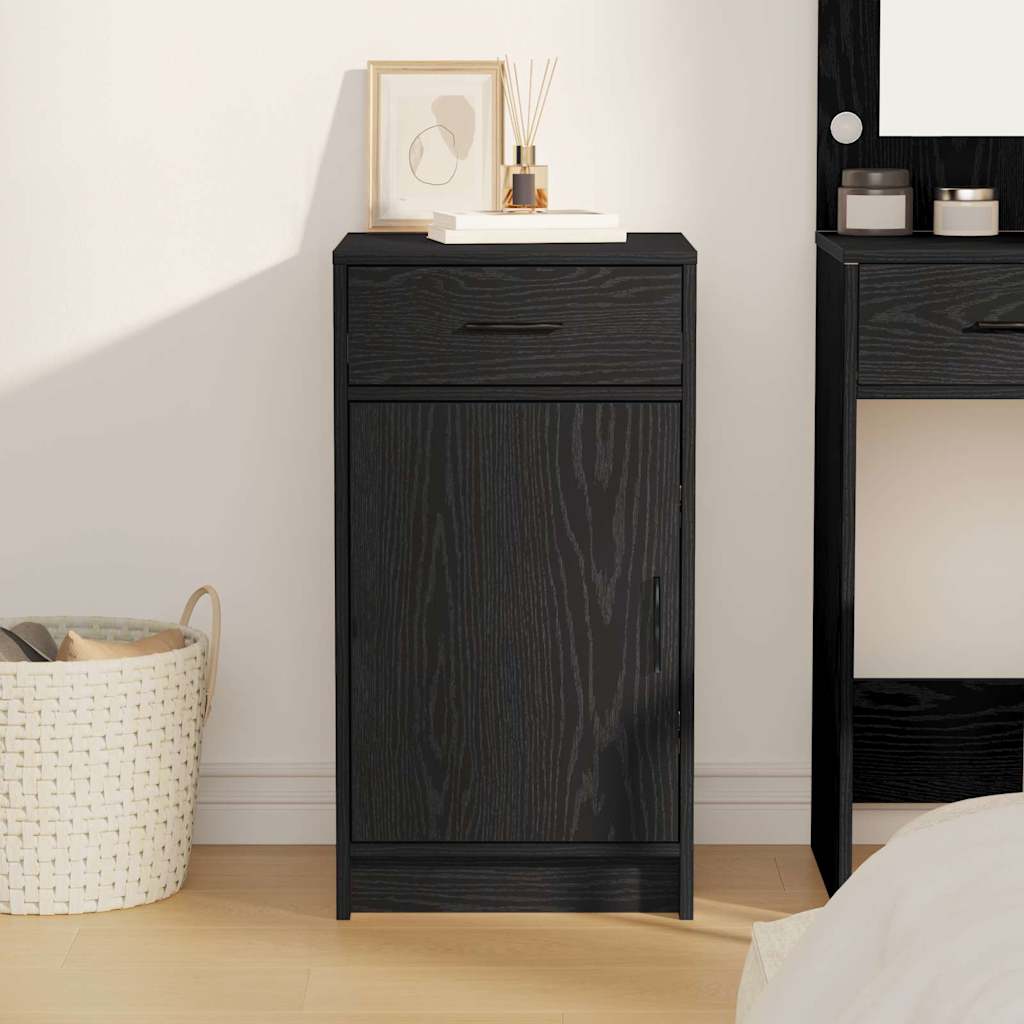 vidaXL Sideboard Black Oak 40 x 40.5 x 75 cm Engineered wood