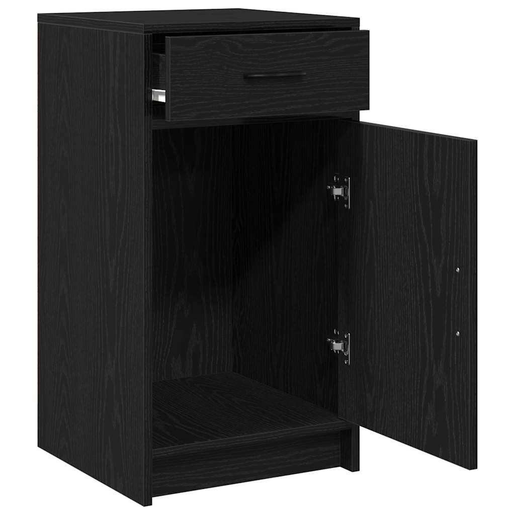 vidaXL Sideboard Black Oak 40 x 40.5 x 75 cm Engineered wood