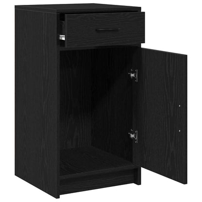 vidaXL Sideboard Black Oak 40 x 40.5 x 75 cm Engineered wood