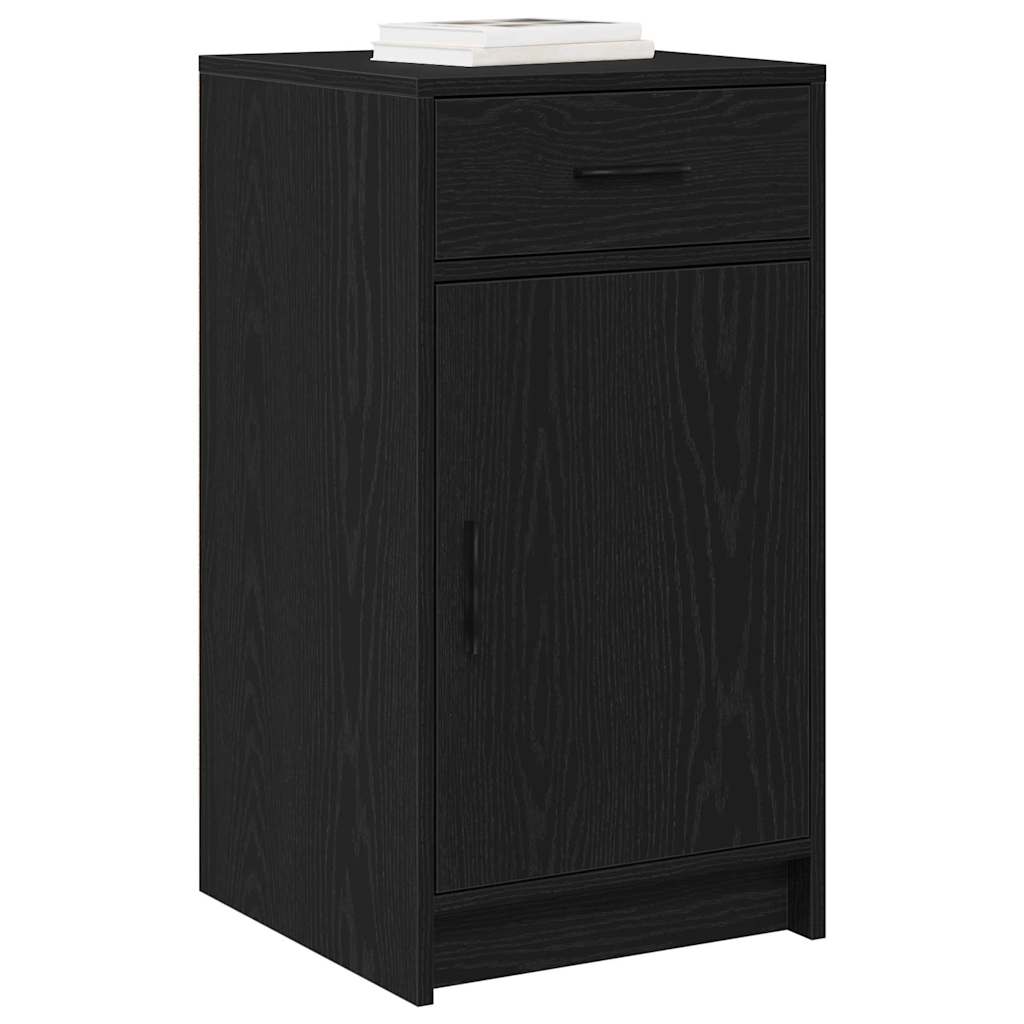 vidaXL Sideboard Black Oak 40 x 40.5 x 75 cm Engineered wood