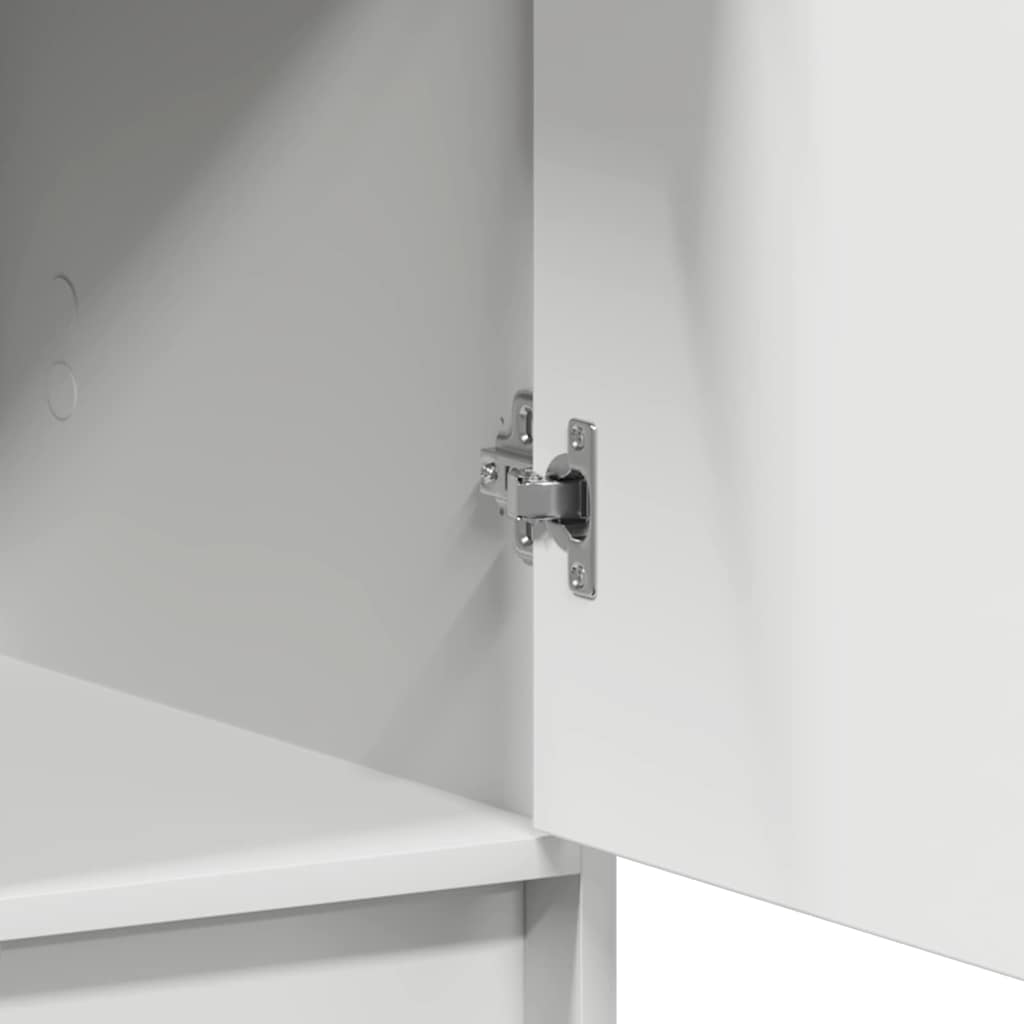 vidaXL Highboard with Drawer White 40 x 40.5 x 135 cm Engineered Wood
