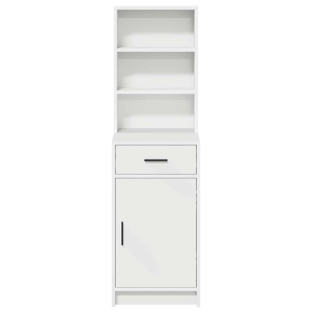 vidaXL Highboard with Drawer White 40 x 40.5 x 135 cm Engineered Wood