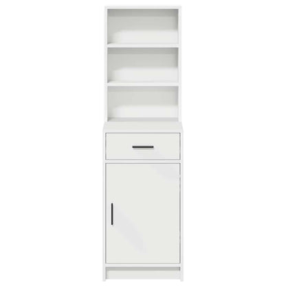 vidaXL Highboard with Drawer White 40 x 40.5 x 135 cm Engineered Wood