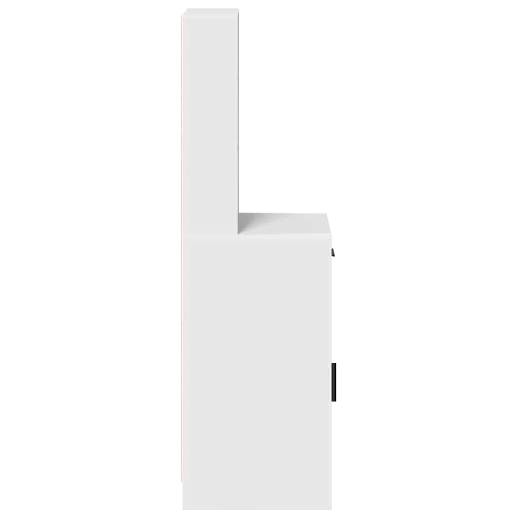 vidaXL Highboard with Drawer White 40 x 40.5 x 135 cm Engineered Wood