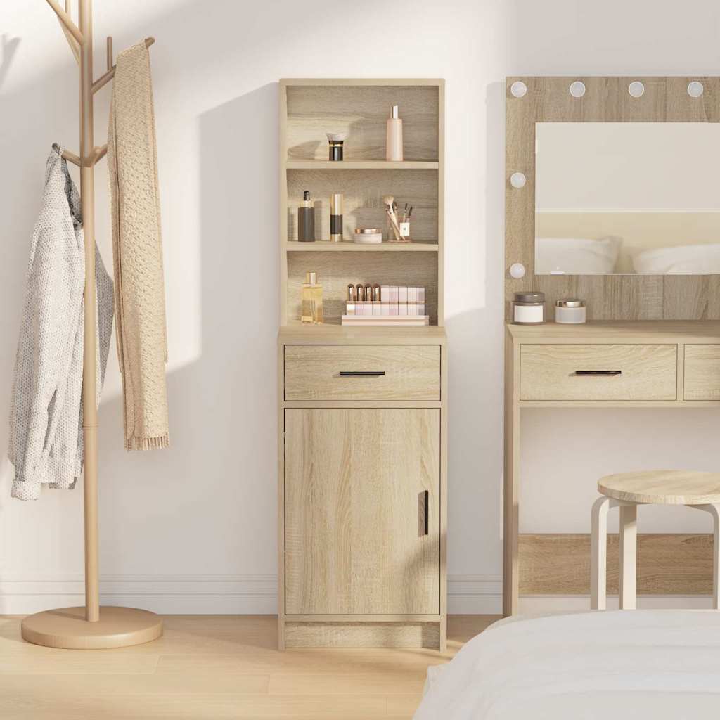 vidaXL Highboard Sonoma Oak 40 x 40.5 x 135 cm Engineered Wood