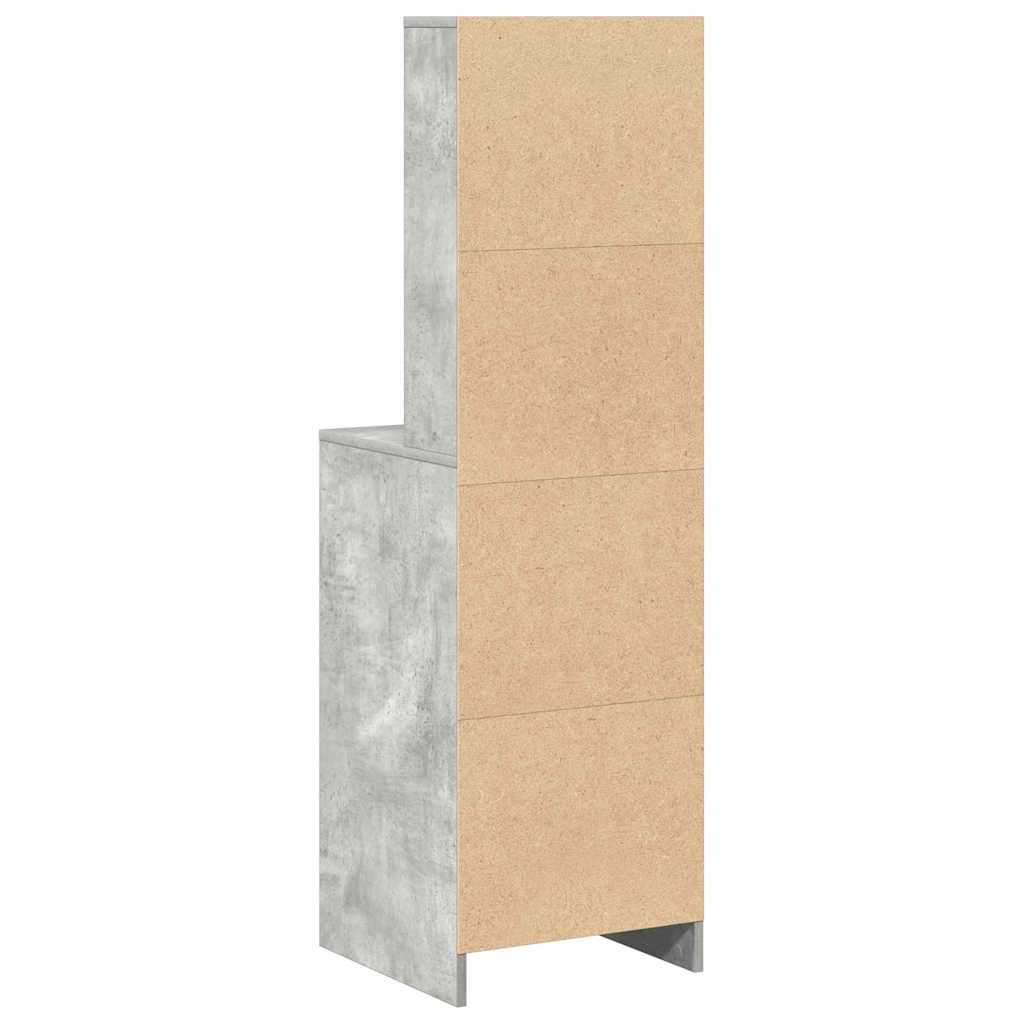 vidaXL Highboard Concrete Grey 40 x 40.5 x 135 cm Engineered Wood