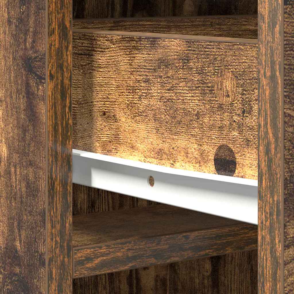 vidaXL Highboard Smoked Oak 40 x 40.5 x 135 cm Engineered Wood