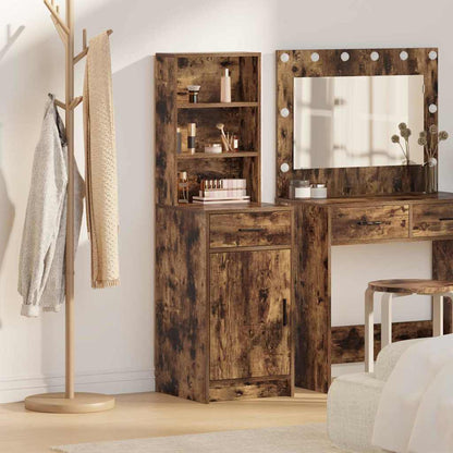 vidaXL Highboard Smoked Oak 40 x 40.5 x 135 cm Engineered Wood