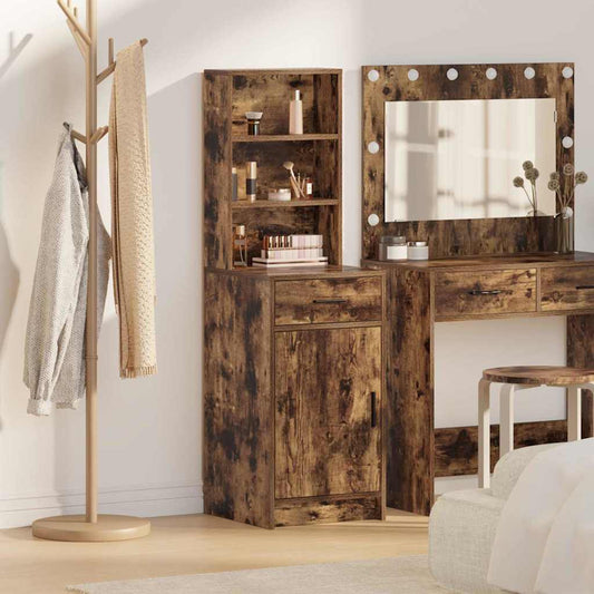 vidaXL Highboard Smoked Oak 40 x 40.5 x 135 cm Engineered Wood