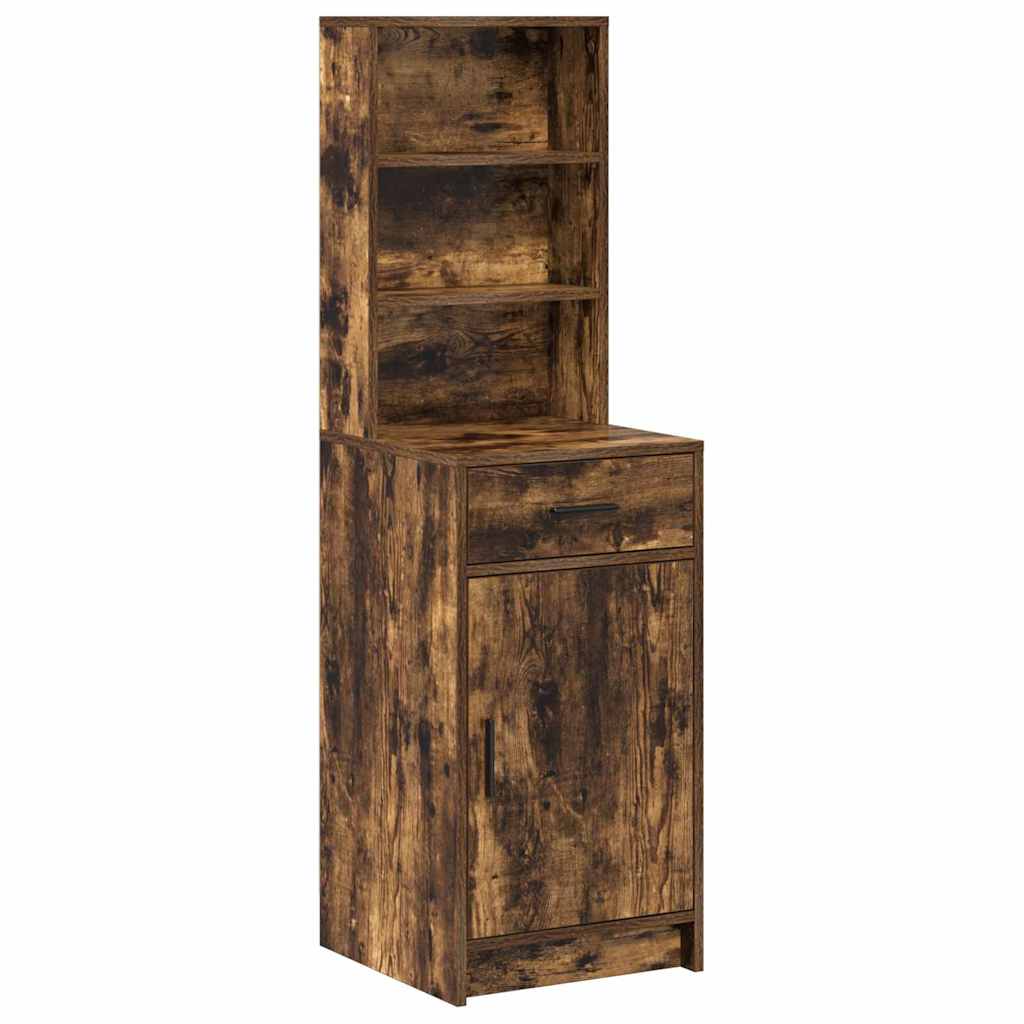 vidaXL Highboard Smoked Oak 40 x 40.5 x 135 cm Engineered Wood