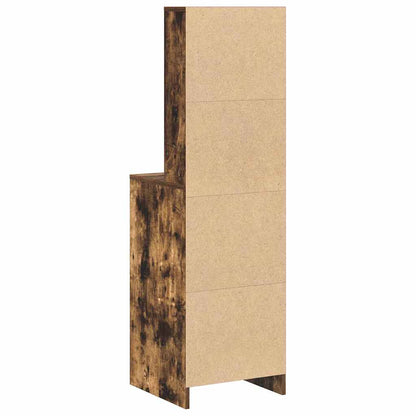 vidaXL Highboard Smoked Oak 40 x 40.5 x 135 cm Engineered Wood