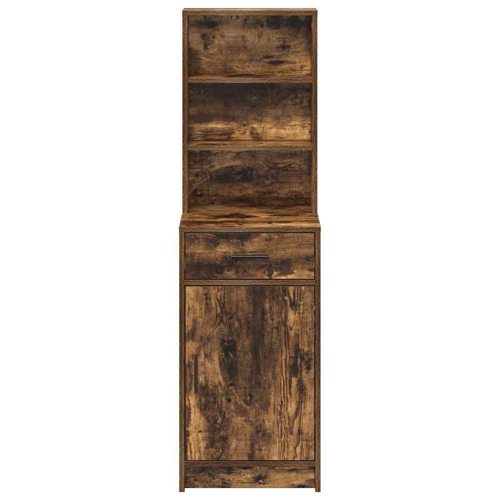vidaXL Highboard Smoked Oak 40 x 40.5 x 135 cm Engineered Wood