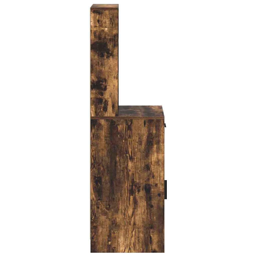 vidaXL Highboard Smoked Oak 40 x 40.5 x 135 cm Engineered Wood