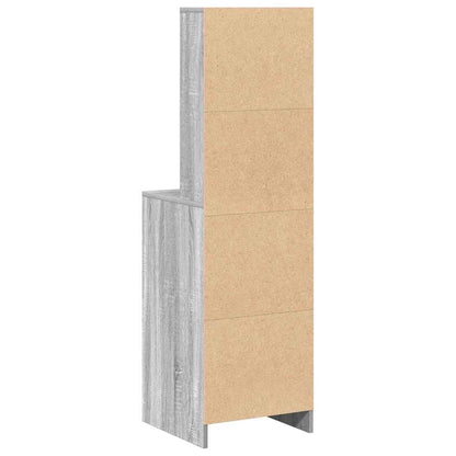 vidaXL Highboard Grey Sonoma 40 x 40.5 x 135 cm Engineered Wood