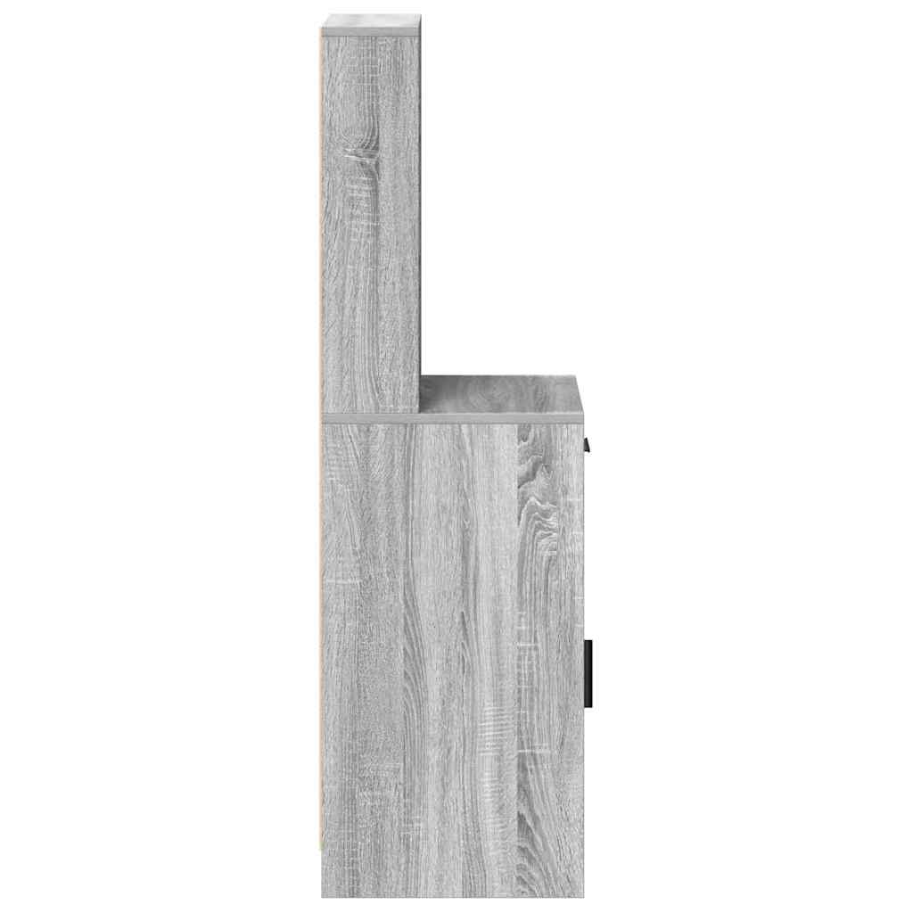 vidaXL Highboard Grey Sonoma 40 x 40.5 x 135 cm Engineered Wood